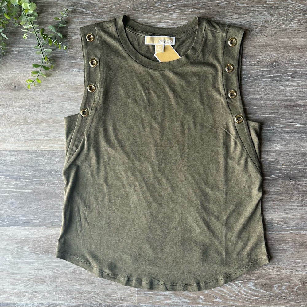 Michael Kors Sleeveless Studded Top